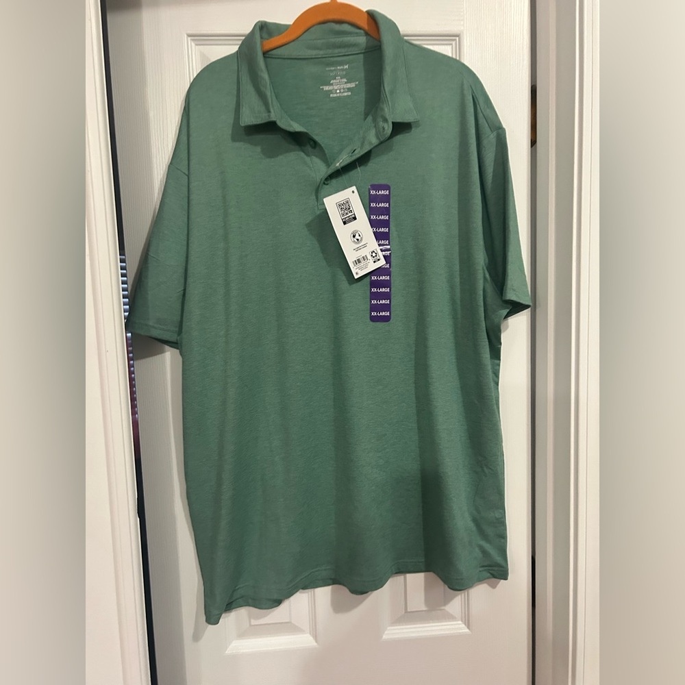 Members Mark XXL Green Polo NWT